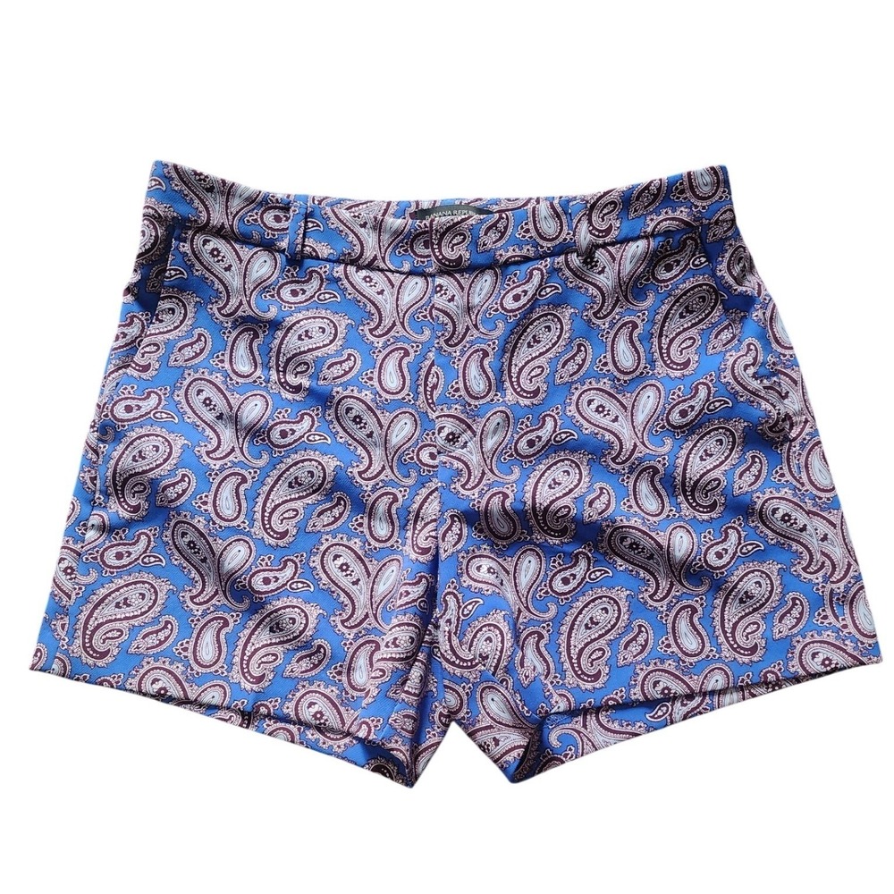 Banana Republic‎ Shorts Women's Blue Paisley Print Dress Shorts, 8